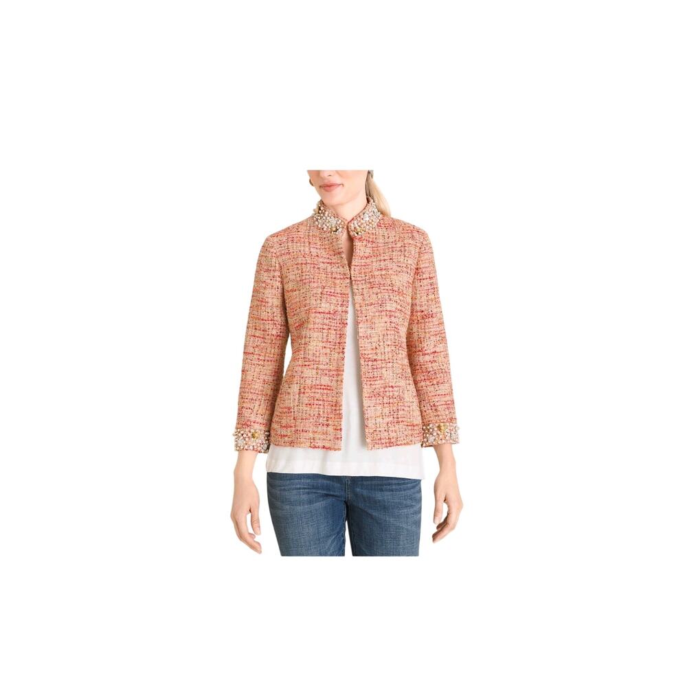 Chico's Tweed Jacket with bling size L/12